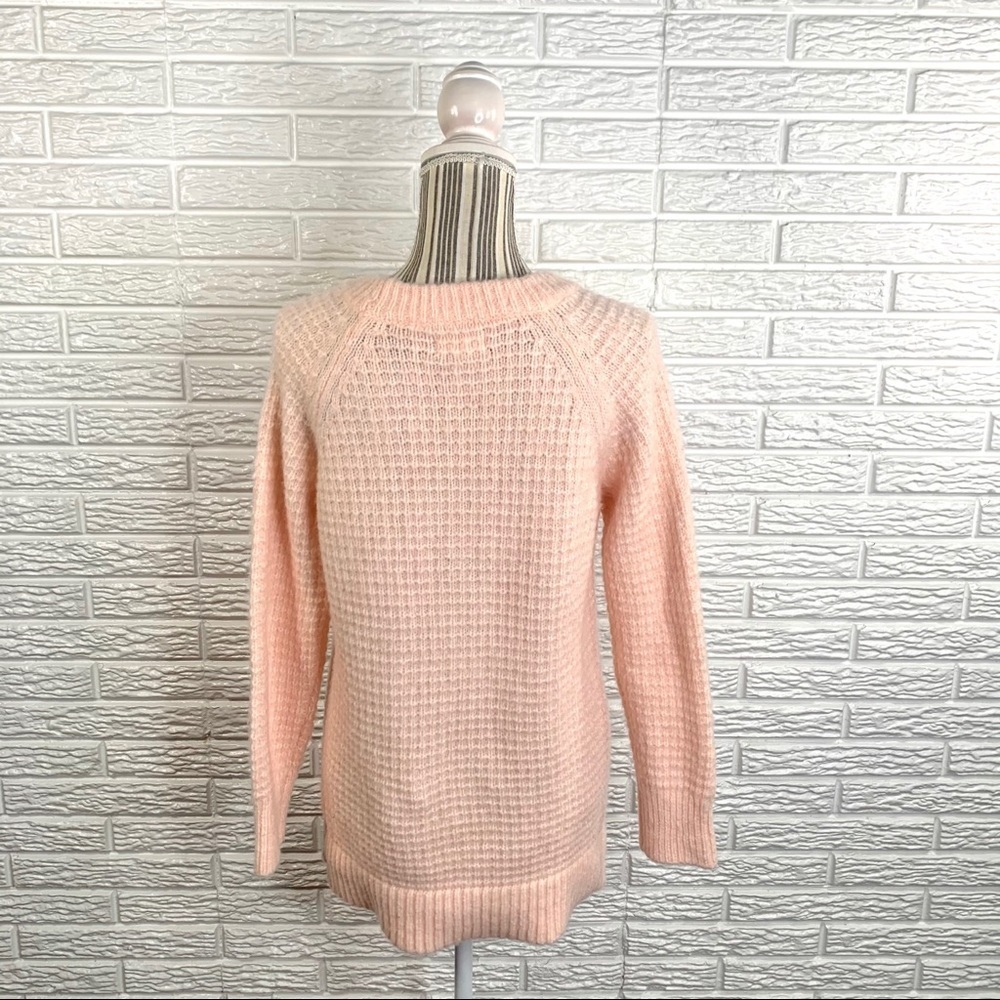 Lou & Grey Semi-Sheer Peach Alpaca Blend Sweater - Picture 6 of 6